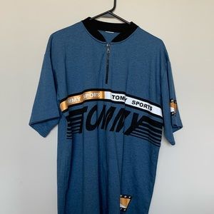 Tommy Sports zip tee size L